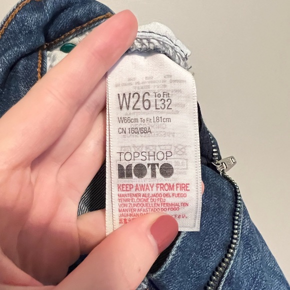 Topshop Moto Dree Frayed Hem Jeans Sz 26 - Picture 7 of 8